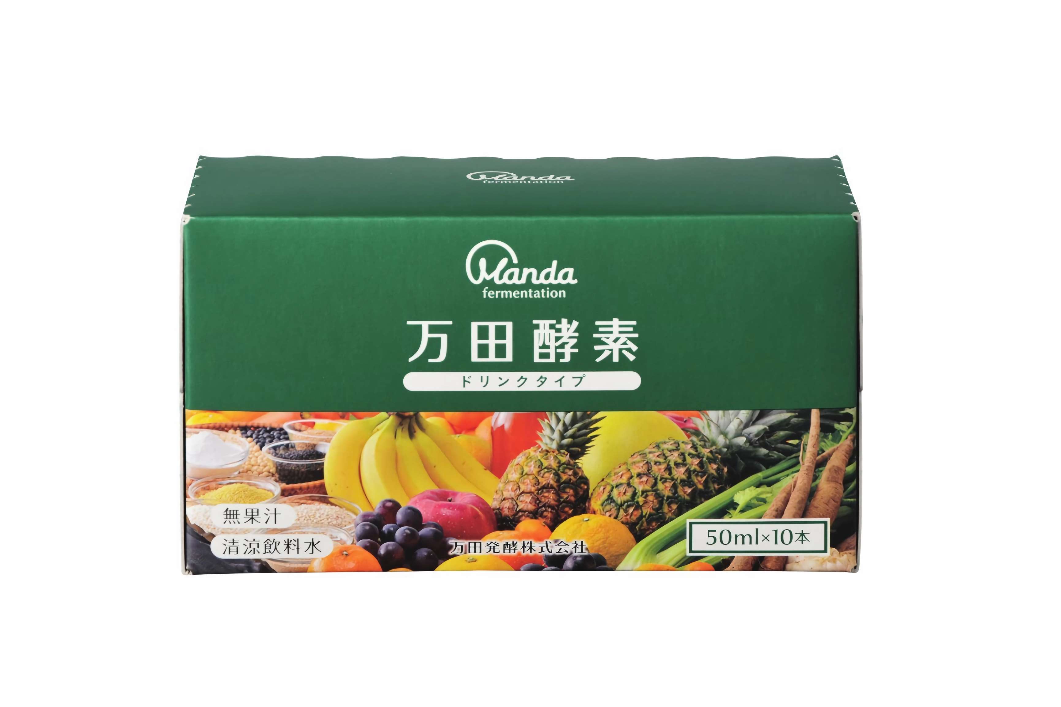 <div class='lum-box'><h4 class='fontColor_blue lum-font-size'>万田酵素ドリンクタイプ50ml</h4></div><div class='lum-font-cnt'>飲みきりサイズの50mlミニボトル。
1本あたり、万田酵素を1包分2.5g相当配合しています。</div>