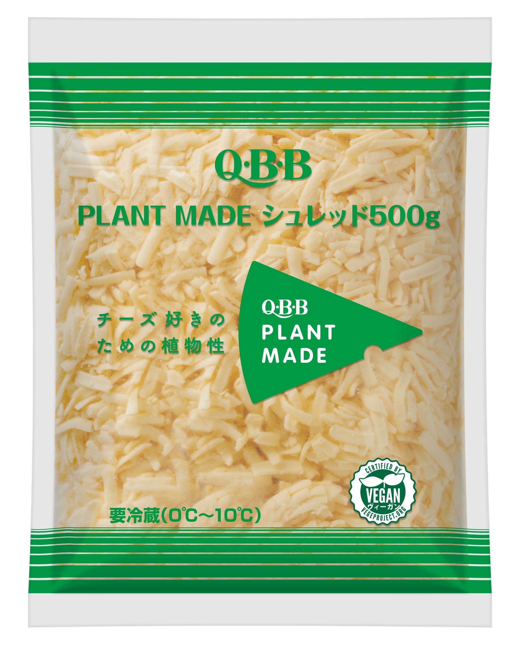 <div class='lum-box'><h4 class='fontColor_blue lum-font-size'>PLANT MADEシュレッド500g（業務用商品）</h4></div><div class='lum-font-cnt'>アーモンドを使用し、コクと濃厚感を付与した植物性シュレッドです。チーズのように加熱溶融性があり、料理に使用していただけます。溶けることでチーズのようなクリーミー感がでて、料理にコクをだすことができます。チェダーチーズに比べてコレステロール99％以上カット（日本食品標準成分表(八訂)増補 2023）。</div>