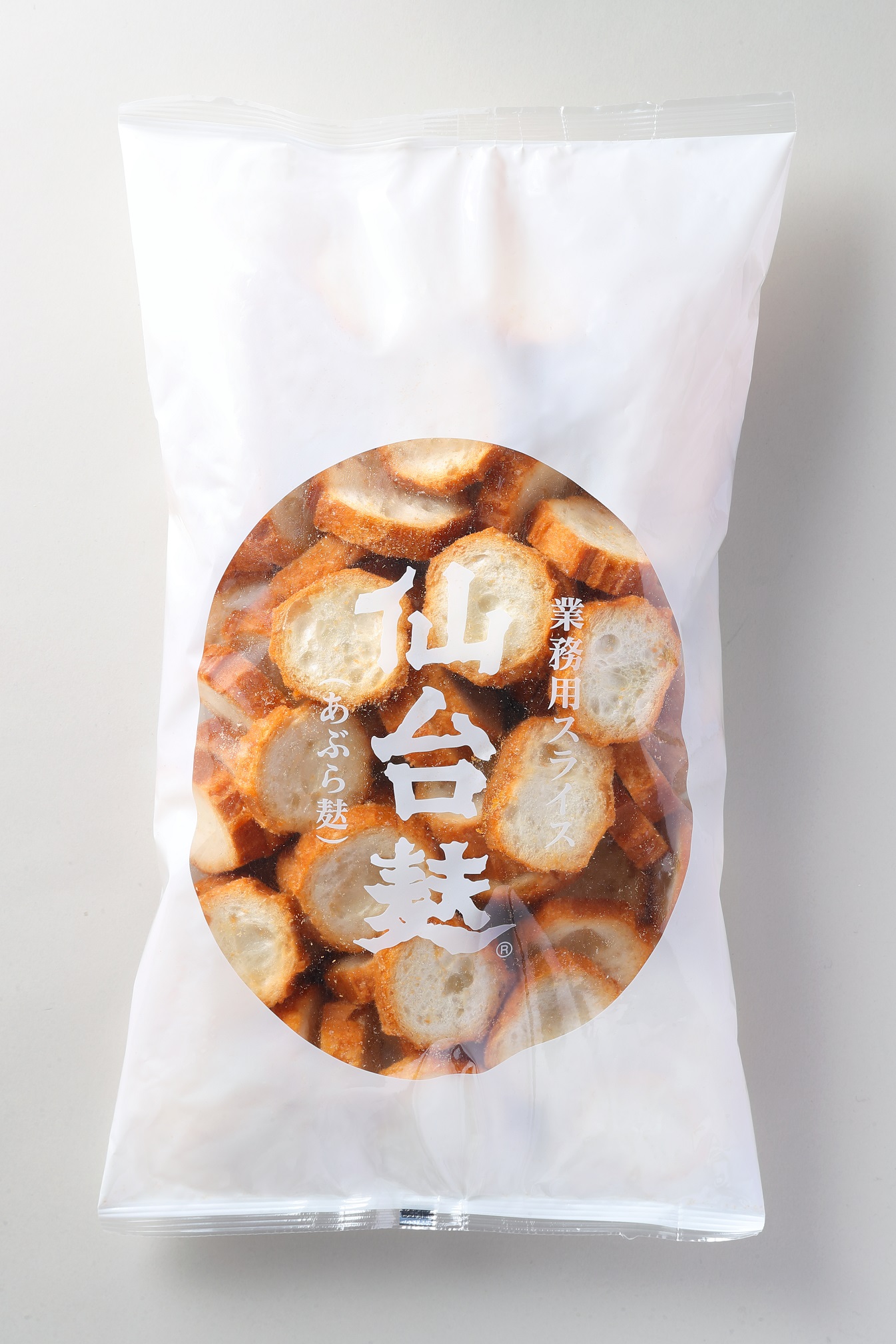 <div class='lum-box'><h4 class='fontColor_blue lum-font-size'>仙台麸業務用スライス14－250g</h4></div><div class='lum-font-cnt'>仙台麩を使いやすく14mmにスライスした業務用サイズです。</div>