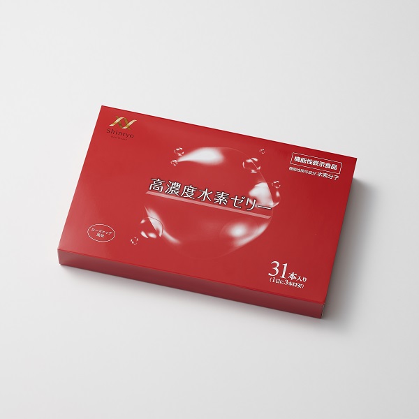 <div class='lum-box'><h4 class='fontColor_blue lum-font-size'>【高濃度水素ゼリー】水素分子を機能性関与成分とした日本初の機能性表示食品</h4></div><div class='lum-font-cnt'>「睡眠の質を高める」水素分子を機能性関与成分とした日本初の機能性表示食品。1本10gのゼリーに水素濃度は30~40ppm！水素分子を基材に溶かすのではなく、水素分子の微細な泡を、ゼラチン等の高分子内に分散して保持させ、安定的に製造する技術の開発に成功しました。水素に加えてコラーゲン、エラスチン配合。</div>