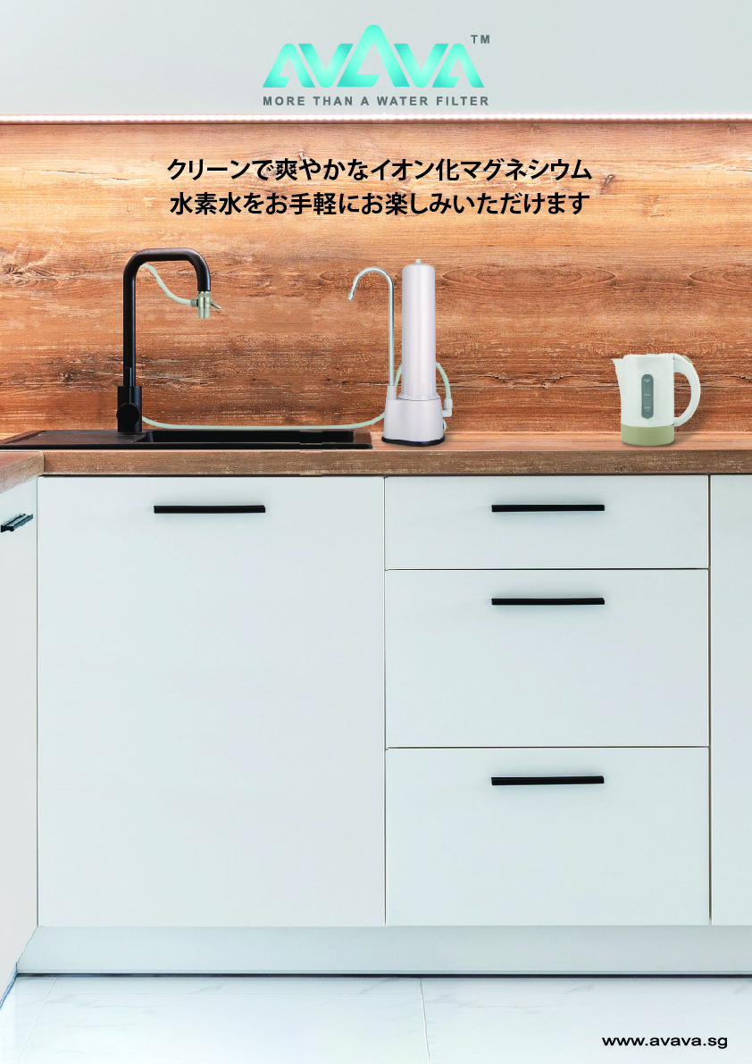 <div class='lum-box'><h4 class='fontColor_blue lum-font-size'>AVAVAモデル506 - AVAVAの統合フィルトレーション・カウンタートップ浄水フィルターシステムをご紹介いたします。このシステムは、水素水を生成し、水分補給を向上させます。そのスリムでスペースを節約するデザインは、限られたスペースのあるエリアに完璧に適しています。</h4></div><div class='lum-font-cnt'>AVAVA システムは電気を使わずに動作します。水は高品質の機械フィルターの洗練されたネットワークを通じて入念にろ過され、不快な味や臭い、ウイルス、細菌、微細な微粒子、病原体、および微量の医薬品を効果的に除去します。フィルトレーションシリンダーの中心には、2つのモジュラースティックカプセルがマグネシウムの要素を吸収し、システムバケツを通過して第三のスティックに進みます。ベルヌーイの原理を採用し、この第三のスティックはシームレスにプロセスを継続し、水を清潔で爽快なイオン化マグネシウム水に変え、そのppb範囲は+/- 1400です。</div>