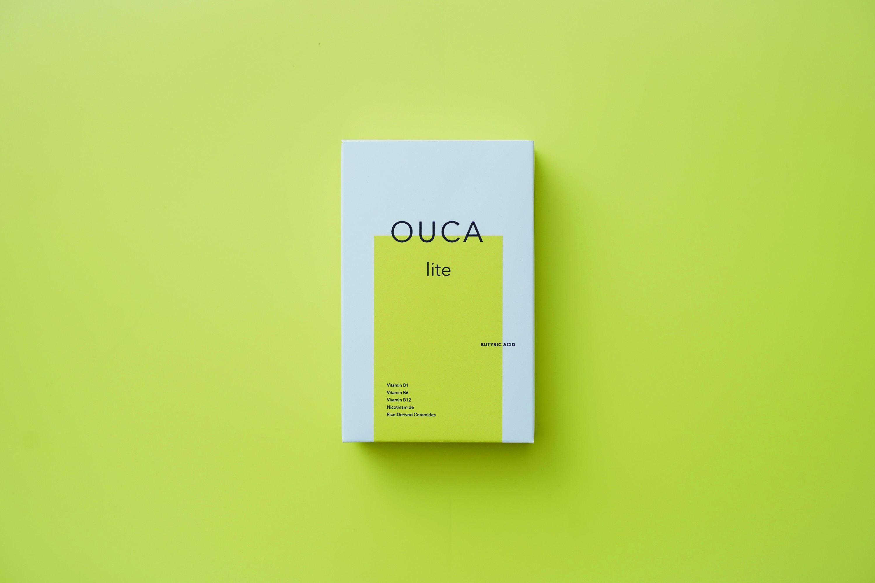 <div class='lum-box'><h4 class='fontColor_blue lum-font-size'>OUCA lite</h4></div>
        	 	<div class='lum-font-cnt'>OUCA lite is a self-care supplement based on the concept of ``adjusting the body for the future'' and aims for self-care that prepares one's own base without being influenced by the environment or diet.</div>