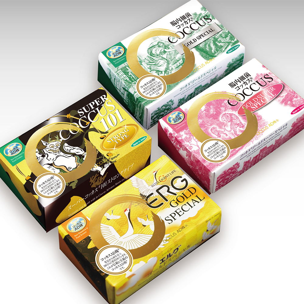 <div class='lum-box'><h4 class='fontColor_blue lum-font-size'>腸内細菌加工食品「コッカス」（顆粒）</h4></div><div class='lum-font-cnt'>長年愛用されているアドバンスのベストセラー商品コッカスシリーズ。長年の研究を経て当社が発見した、腸内フローラの多様性を実現するコッカス菌ＡＤ株の他に、良質の酵母もプラスされています。1箱100包入りの健康維持に寄与した商品です。</div>