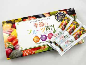 <div class='lum-box'><h4 class='fontColor_blue lum-font-size'>季節のフルーツ青汁ジュレ</h4></div><div class='lum-font-cnt'>旬の野菜と果物を配合した青汁ジュレ</div>