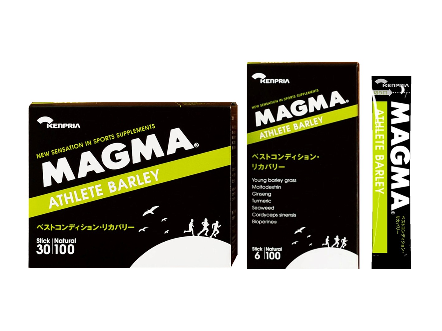 <div class='lum-box'><h4 class='fontColor_blue lum-font-size'>マグマ アスリートバーリィ（3g×30スティック、3g×6スティック）</h4></div><div class='lum-font-cnt'>激しいトレーニングやレースでのダメージは計り知れません。
マグマアスリートバーリィは、このダメージのもとに働きかける酵素・SODやポリフェノールを豊富に含む大麦若葉を配合。
さらに、超回復に必要な自然素材を贅沢に配合することで、これらに含まれる60種類以上の有用成分が真にベストな状態へと導きます。</div>