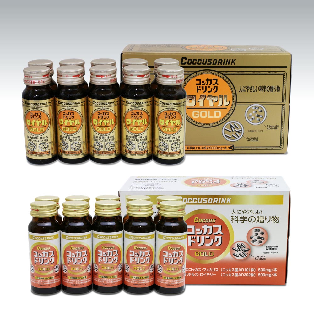 <div class='lum-box'><h4 class='fontColor_blue lum-font-size'>腸内細菌加工食品「コッカス」（ドリンク）</h4></div><div class='lum-font-cnt'>特殊加工処理したコッカス菌と酵母エキスを配合した、吸収しやすいドリンクタイプ。必要な栄養素も摂ることができるよう、ローヤルゼリーなども加えた健康維持ドリンクです。顆粒やタブレットが苦手な方にも手軽にコッカス菌を摂っていただけます。健やかで朗らかな生活にお役立ていただけます。</div>