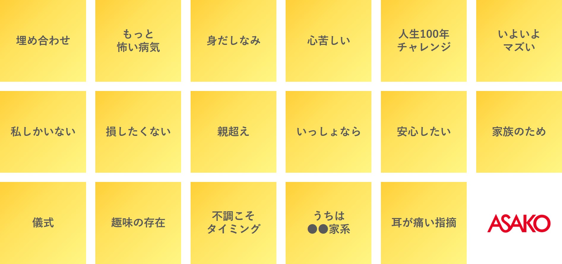 <div class='lum-box'><h4 class='fontColor_blue lum-font-size'>予防対策に駆り立てる“17のヘルスケアドライバー”</h4></div><div class='lum-font-cnt'>予防対策の「行動できない」をどうすれば「行動する」に変えることができるのか？
17のヘルスケアドライバーをもとに、貴社の商品・サービスへと行動変容を促進するシナリオやキービジュアル・キーメッセージを開発いたします。</div>