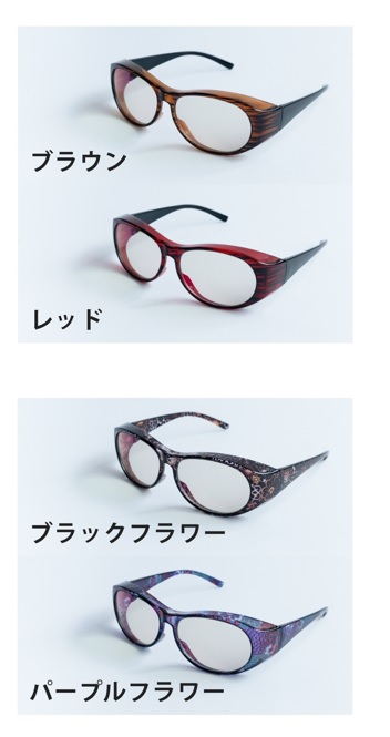<div class='lum-box'><h4 class='fontColor_blue lum-font-size'>メガネの上から装着できる、かける光対策</h4></div><div class='lum-font-cnt'>左右上下すべての方向を徹底的にカバー。
紫外線100％カット。
青色光（HEV）94％カット。
近赤外線50％カット。
砂埃・花粉からもガード！
</div>