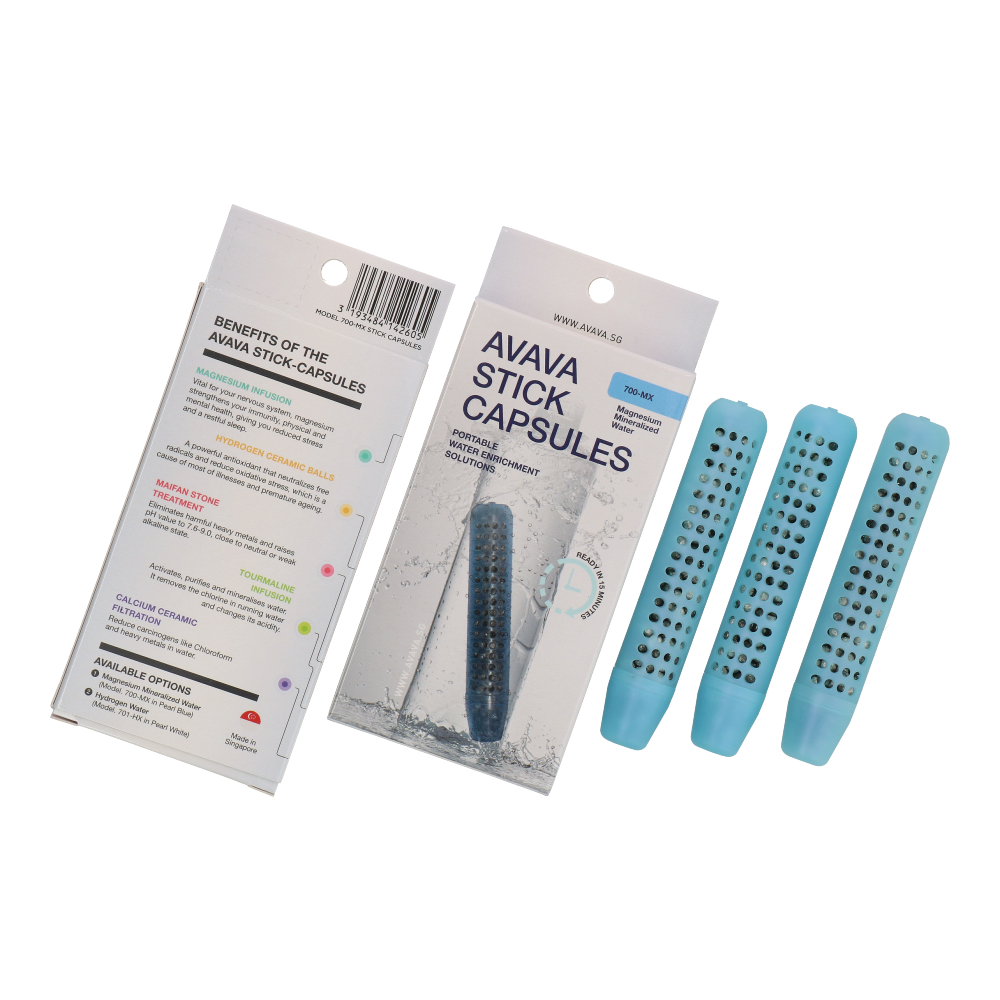 <div class='lum-box'><h4 class='fontColor_blue lum-font-size'>AVAVAモデル700MX – 便利なイオン化マグネシウム強化で健康をサポート</h4></div><div class='lum-font-cnt'>AVAVAスティックカプセルは便利で費用対効果の高いソリューションを提供し、VAシステムを介して+|- 1400の範囲でイオン化マグネシウムミネラルを水に豊かにします。この携帯用の水の強化は、300以上の酵素システムをサポートし、免疫防御を強化し、神経系の機能、身体および精神のパフォーマンスを向上させます。最適な結果のためには、カプセルは2〜3ヶ月または100リットルごとに交換することをお勧めします。マグネシウム栄養水の利点をどこでもお楽しみください。</div>