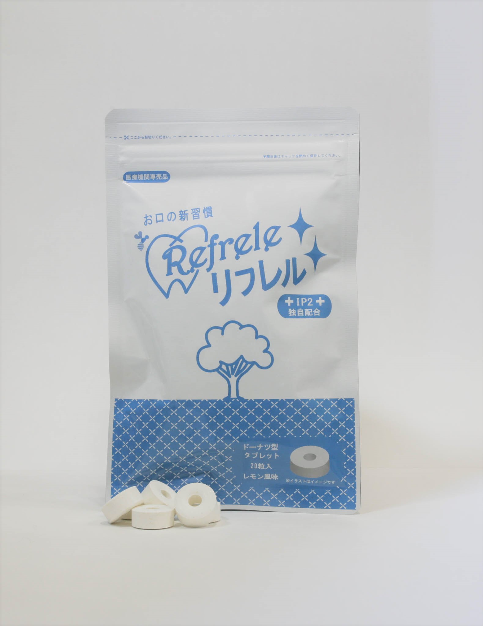 <div class='lum-box'><h4 class='fontColor_blue lum-font-size'>Oral Care Troche "Refrele"</h4></div><div class='lum-font-cnt'> "Refrele" is a tablet in which three types of herbal extracts are compounded. Taking one tablet per day prevents  aspiration pneumonia and tooth decay because of anti-fungal and anti-bacterial action.</div>
