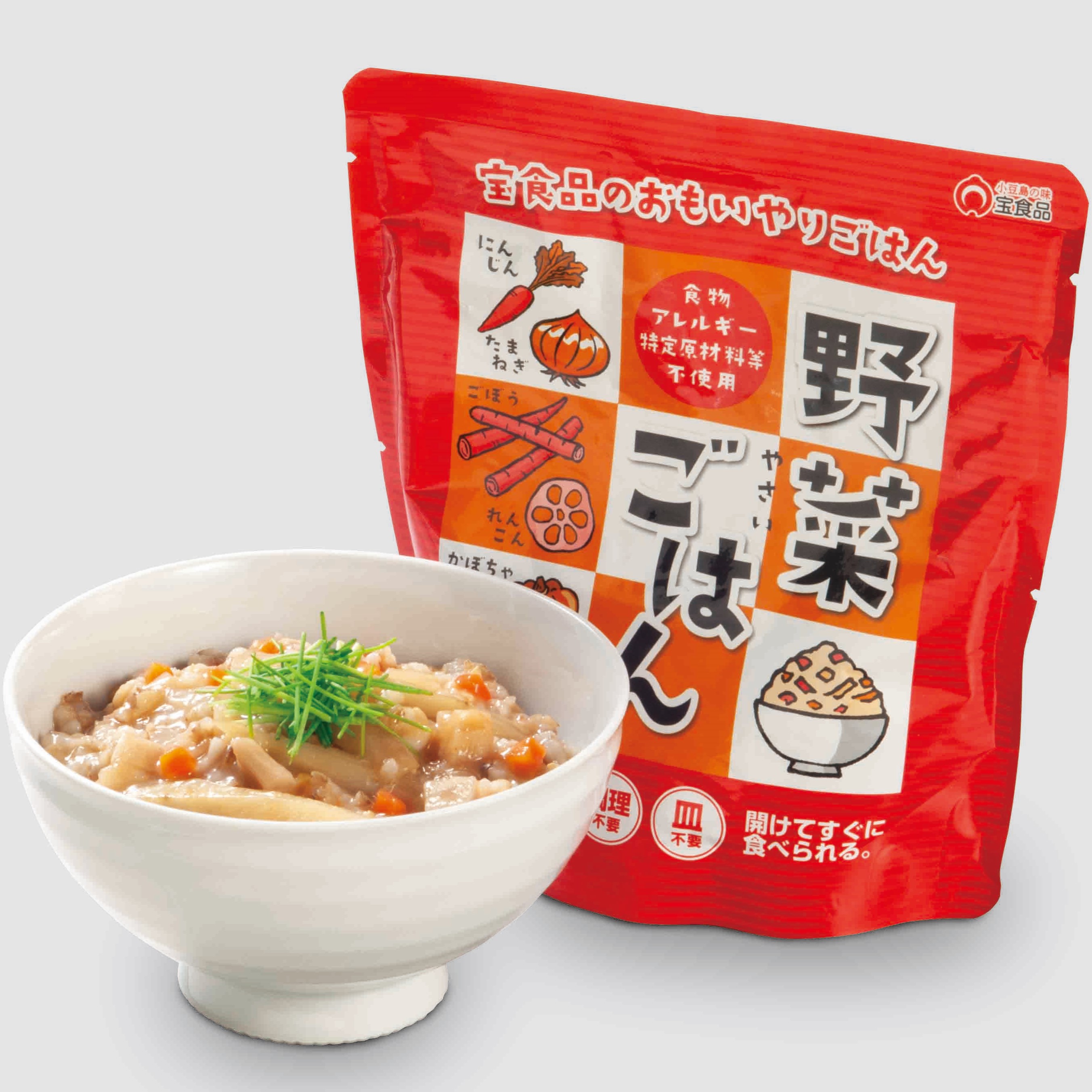 <div class='lum-box'><h4 class='fontColor_blue lum-font-size'>Vegetable Rice</h4></div><div class='lum-font-cnt'>Vegetable rice with six vegetables (lotus root, burdock root, onion, carrot, pumpkin and tomato).
</div>