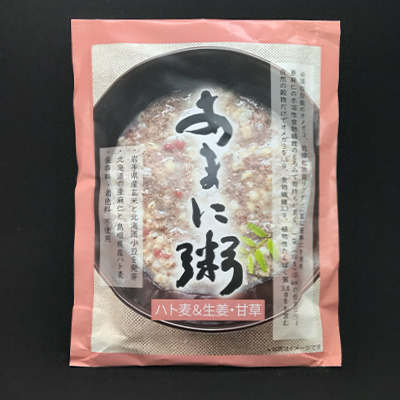 <div class='lum-box'><h4 class='fontColor_blue lum-font-size'>あまに粥　ハト麦＆生姜・甘草</h4></div><div class='lum-font-cnt'>欧米で人気のスーパーフード亜麻仁を主原料に、やさしいお粥に仕上げました。さらにハト麦、生姜、甘草をプラスし、健康と美容をサポートします。</div>