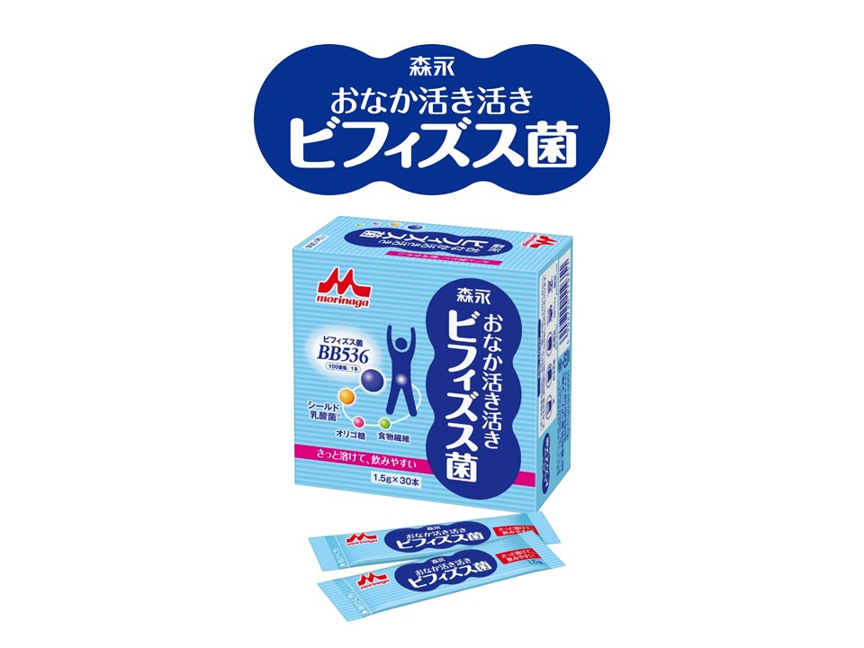<div class='lum-box'><h4 class='fontColor_blue lum-font-size'>おなか活き活きビフィズス菌</h4></div><div class='lum-font-cnt'>4つの成分で腸内環境と健康をサポートするシンバイオティクス食品</div>