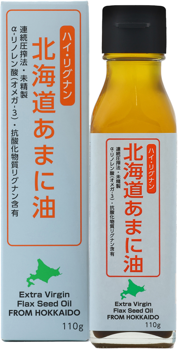 <div class='lum-box'><h4 class='fontColor_blue lum-font-size'>北海道あまに油 ハイ・リグナン</h4></div><div class='lum-font-cnt'>国産亜麻仁を使用した亜麻仁油。活性酸素を中和するリグナンをバランスよく配合し、過酸化脂質の抑制にも効果的。健康志向の方におすすめ。よく振ってお召し上がりください</div>