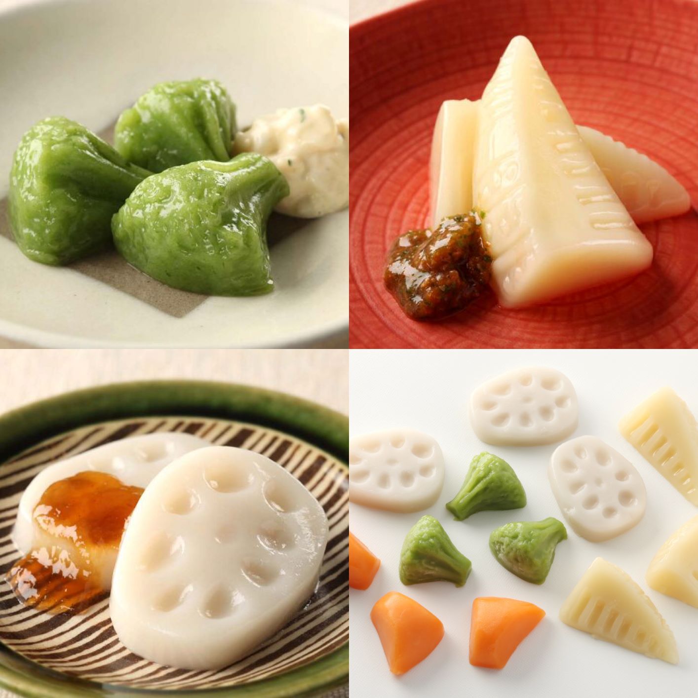 <div class='lum-box'><h4 class='fontColor_blue lum-font-size'>SF ソフリそのまま野菜</h4></div><div class='lum-font-cnt'>本物そっくり！素材の形を模したゼリータイプのやわらか食です。アイテムはブロッコリー・たけのこ・れんこん等の9品。蒸す・煮る・電子レンジ・自然解凍の調理が可能。</div>
