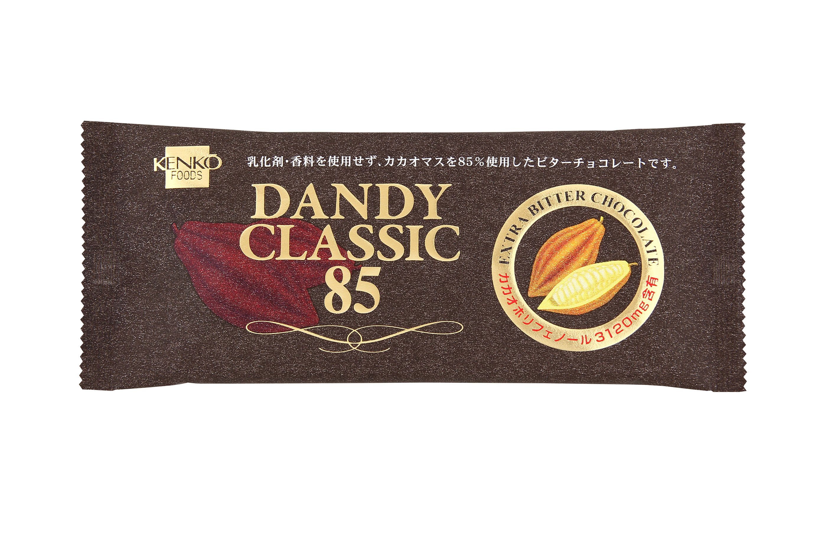 <div class='lum-box'><h4 class='fontColor_blue lum-font-size'>DANDY CLASSIC 85</h4></div><div class='lum-font-cnt'>カカオマス85％使用したビターなチョコレートです。
香料や乳化剤を使用しないで、原料はカカオマスとビートグラニュー糖のみの商品です。</div>