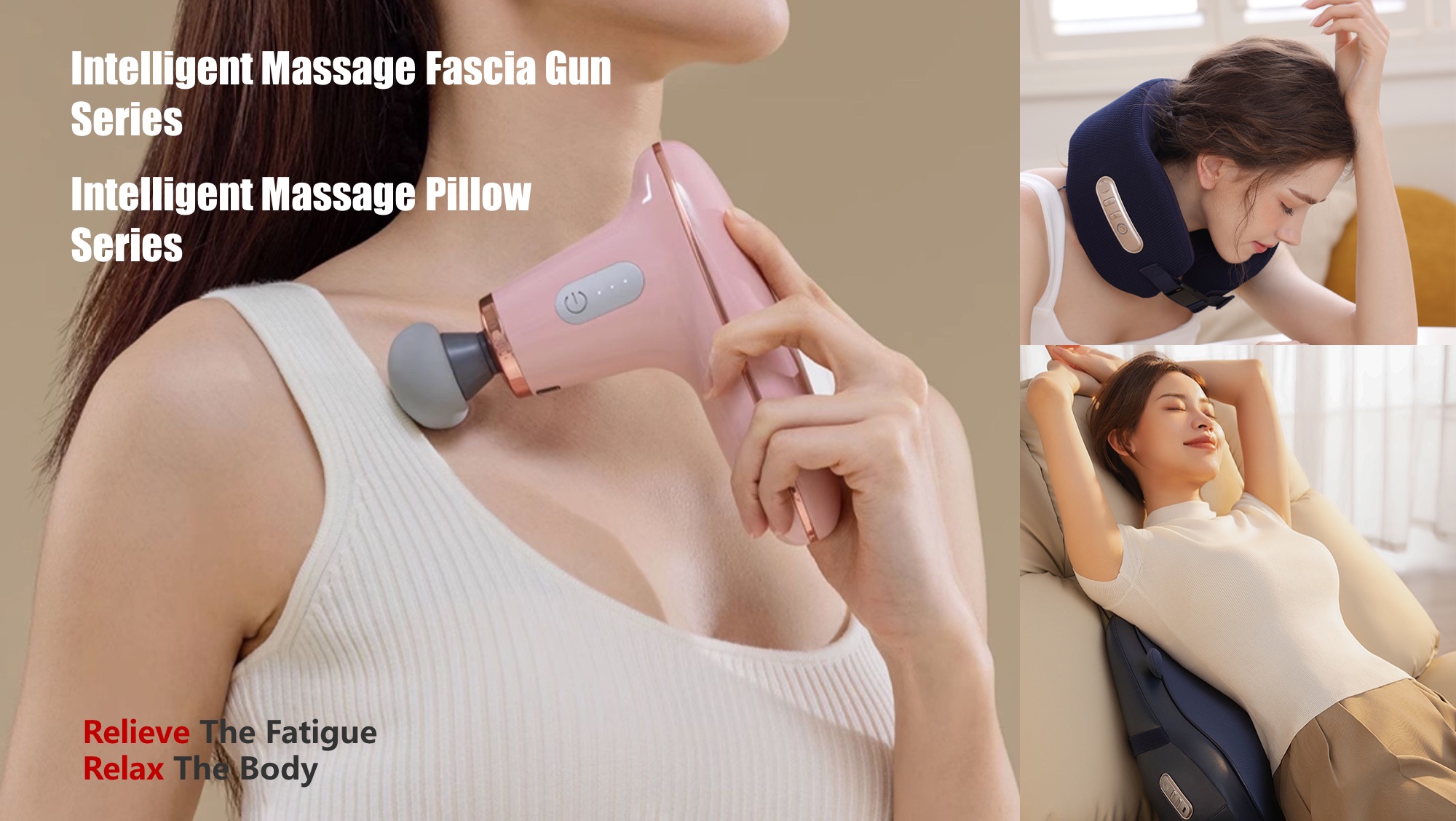 <div class='lum-box'><h4 class='fontColor_blue lum-font-size'>Massage Fascia Gun, Massage Pillow, Massage Eye Mask</h4>
         </div>
         <div class='lum-font-cnt'>NINGBO SUNA, focusing on massager, fascia guns,   pillows, masks
Massage fascia gun series, feature: Mini shape design, easy to carry The color of button will change when massaging, easy to know Massage power is 10 KG Front / Middle / Back parts, can match different color, with exquisite workmanship.
Massage pillow series, feature: Anti-bacterial breathable fabric High rebound sponge 3D massage heads Hot red lamp beads inside A variety of massage position: neck / abdomen / back / waist.</div>
