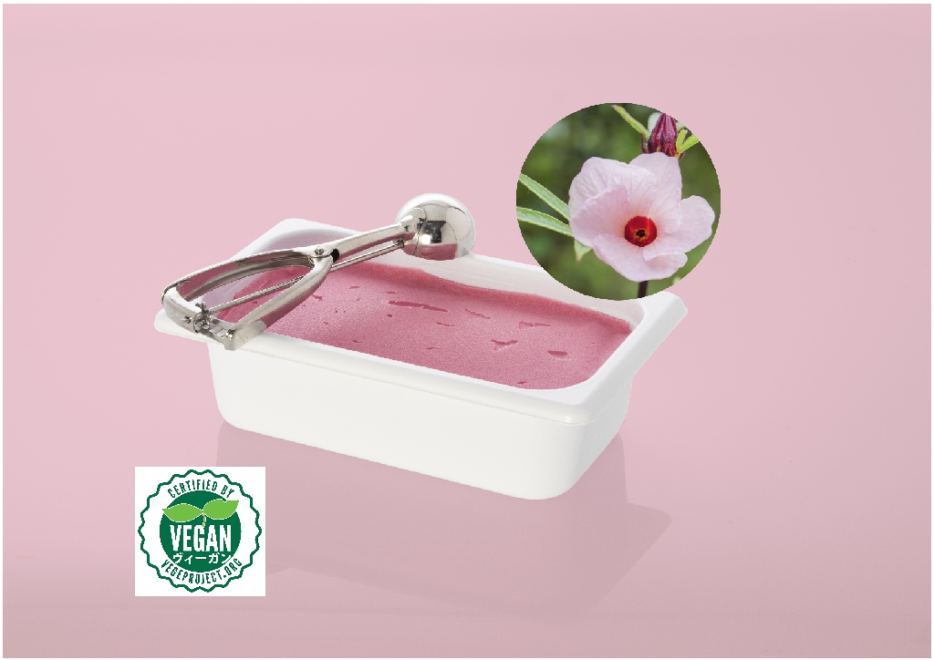 <div class='lum-box'><h4 class='fontColor_blue lum-font-size'>Hibiscus Roselle Ice Cream and Soft Serve</h4></div>
        	 	<div class='lum-font-cnt'>Hibiscus Roselle, also known for its popularity as hibiscus tea, has been transformed into a vegan ice cream using fresh hibiscus harvested from November to December. It features a refreshing tartness and a striking red color, making it a unique ice cream. Perfect as a palate cleanser during a course meal or as a dessert after a meal.</div>