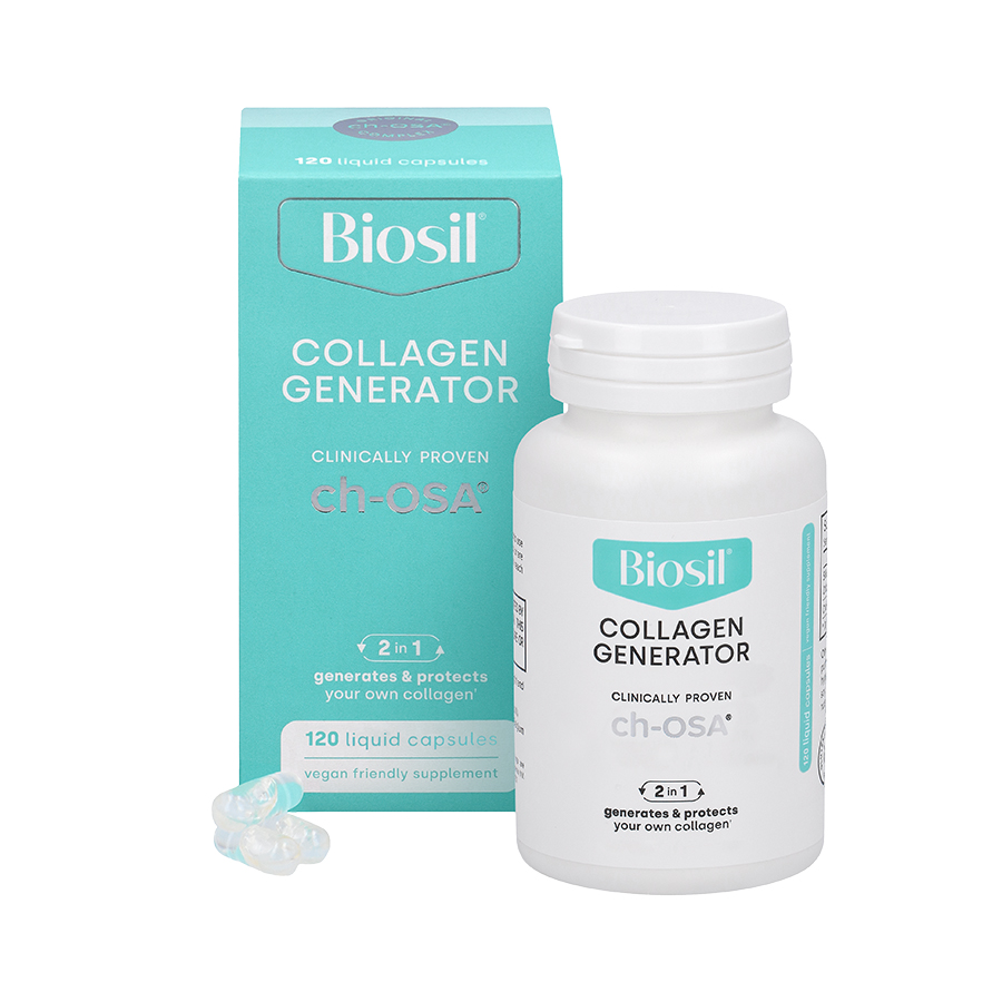<div class='lum-box'><h4 class='fontColor_blue lum-font-size'>Biosil Liquid Capsules </h4></div>
        	 	<div class='lum-font-cnt'>Biosil Liquid Capsules are the best way to grow your glow when you like the convenience of pure  ch-OSA® liquid in small capsules. These small, transparent capsules are half the size of the original capsules and even easier to swallow. Take one of these capsules in the morning & one at night for luminous skin, thicker hair, and seriously strong nails, as well as healthy joints & bones.  Radiant results, all vegan, all clinically proven.</div>