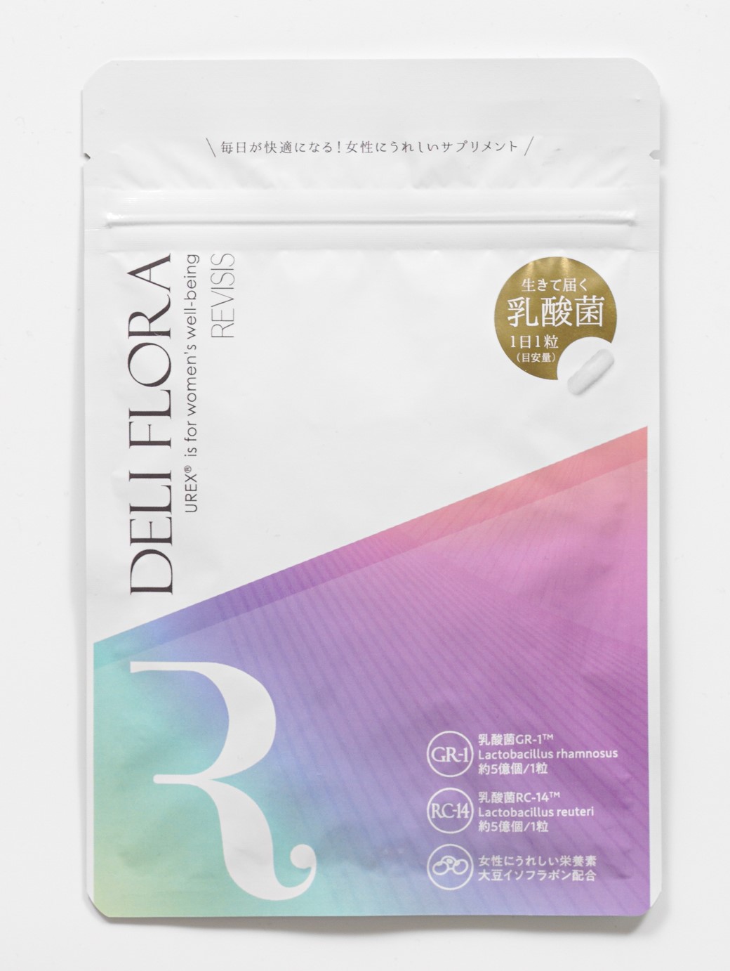 <div class='lum-box'><h4 class='fontColor_blue lum-font-size'>リバイシス　デリフローラ</h4></div><div class='lum-font-cnt'>女性のデリケートな問題や悩みを改善し、快適な毎日をサポートします。
乳酸菌UREX®(GR-1、RC-14)を配合。
※「UREX®」はChr. Hansen Holding A/S(クリスチャン・ハンセン社)の登録商標です。</div>