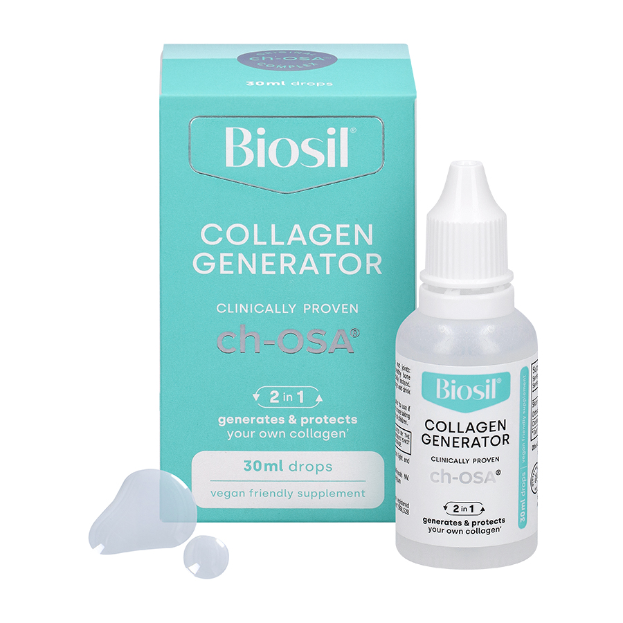 <div class='lum-box'><h4 class='fontColor_blue lum-font-size'>Biosil Drops</h4></div>
        		 <div class='lum-font-cnt'>Biosil Drops are the best option when you want to easily add Biosil's ch-OSA® to any drink. Add 5 drops to your favorite beverage (hot or cold!) in the morning and at night for luminous skin, thicker hair, and seriously strong nails. </div>