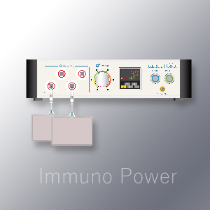 <div class='lum-box'><h4 class='fontColor_blue lum-font-size'>Electronic reduction device "Immuno Power"</h4></div>
        		 <div class='lum-font-cnt'>Large amounts of electrons (e-) are sent from the nano-carbon ceramic pad through the epidermis and into the body!</div>