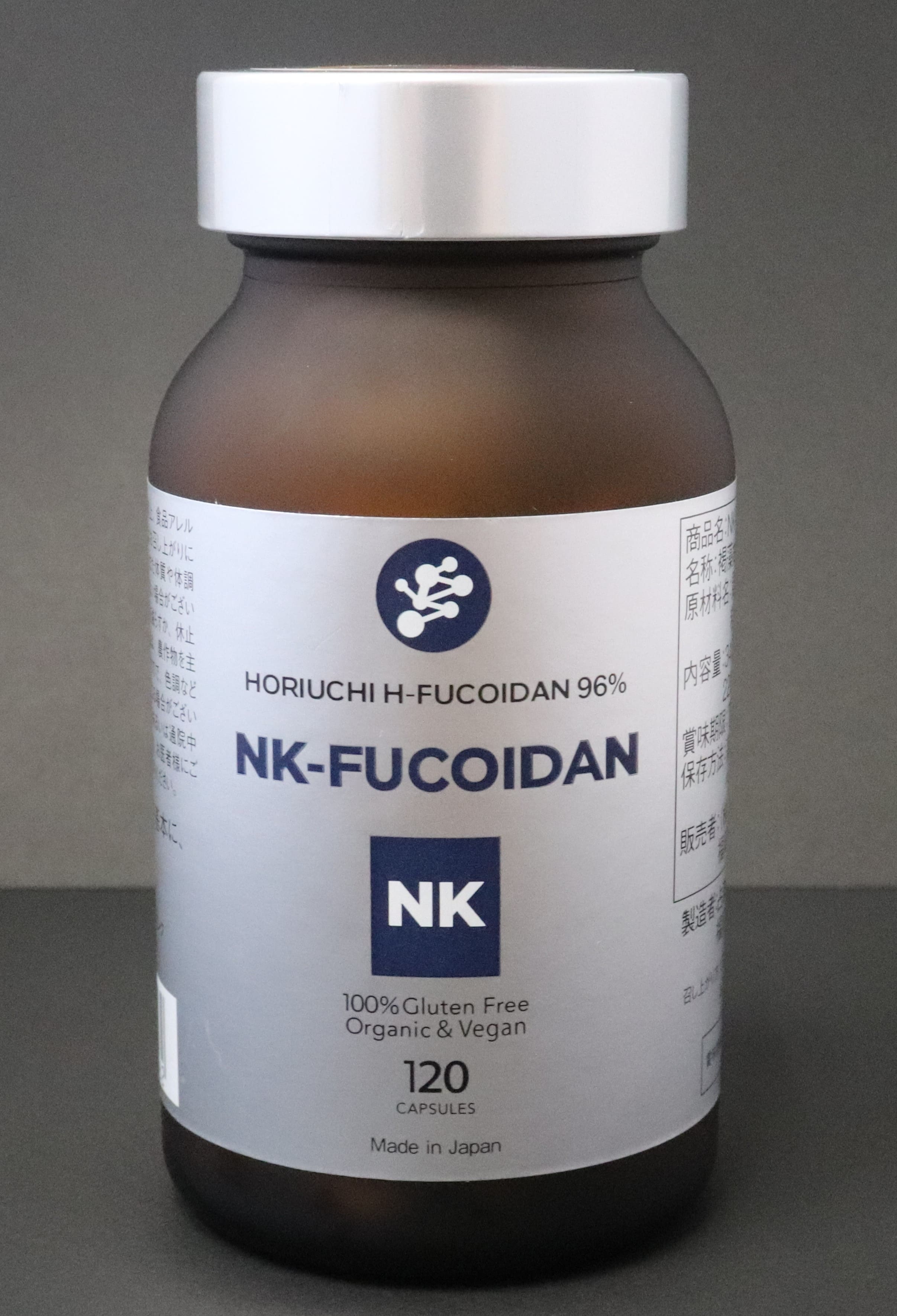 <div class='lum-box'><h4 class='fontColor_blue lum-font-size'>NK-FUCOIDAN</h4></div>
        		 <div class='lum-font-cnt'>Supplement containing 96% HORIUCHI H-FUCOIDAN. Easy-to-swallow capsule type. Uses plant-derived HPMC capsules.</div>