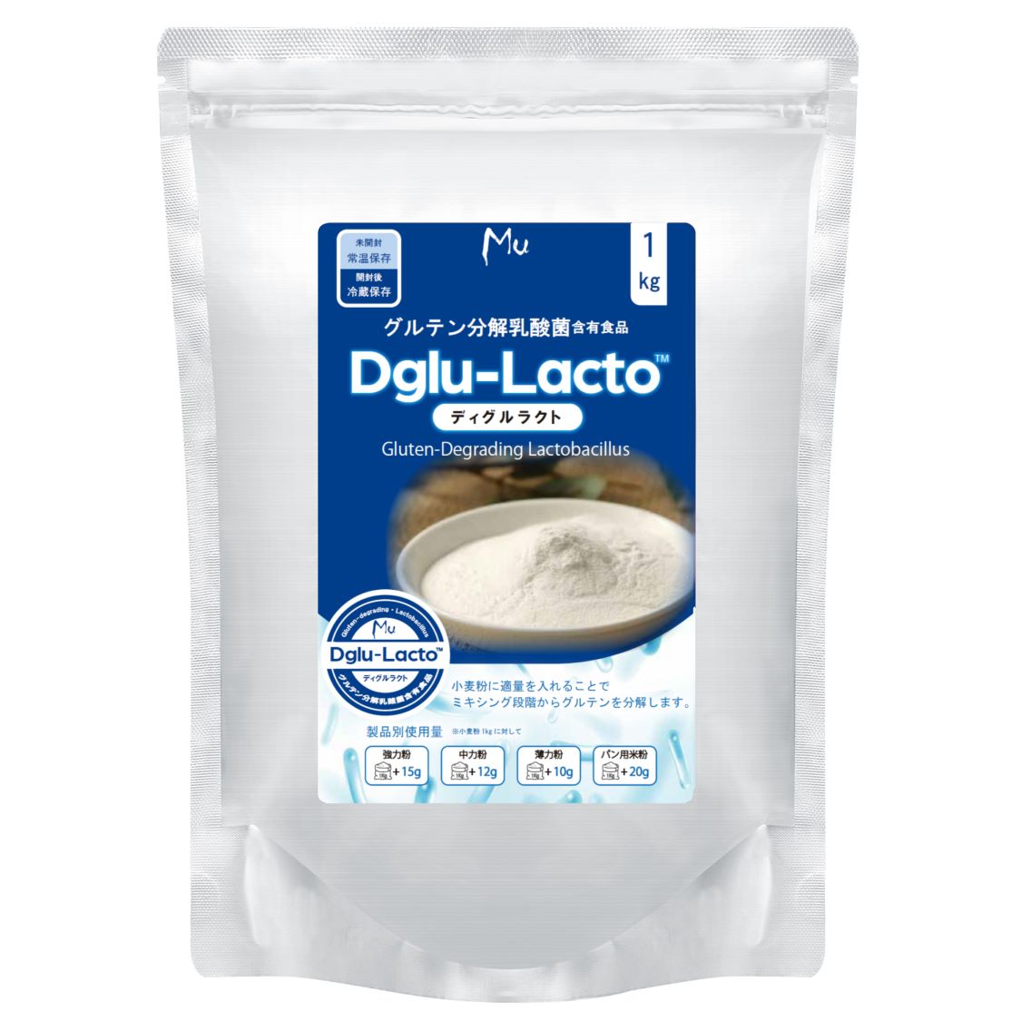 <div class='lum-box'><h4 class='fontColor_blue lum-font-size'>グルテン分解乳酸菌含有食品 Dglu-Lacto（ディグルラクト）粉末タイプ 業務用</h4></div><div class='lum-font-cnt'>パンなどの小麦粉製品に添加することで製品のグルテンを5割程度分解。</div>