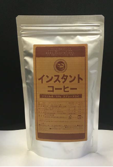 <div class='lum-box'><h4 class='fontColor_blue lum-font-size'>内外インスタントコーヒー</h4></div><div class='lum-font-cnt'>ブラジルで栽培されているロブスタ種のコーヒー豆を使用しています。酸味系統の最上級品で、豊かな酸味とコクが特徴のバランスの良い逸品です。</div>