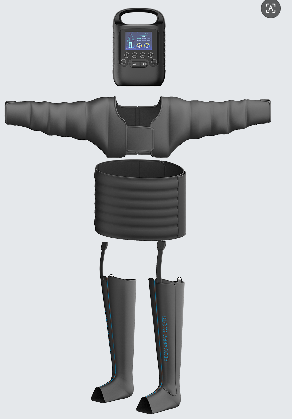 <div class='lum-box'><h4 class='fontColor_blue lum-font-size'>Air Compression Recory System </h4>
         </div>
         <div class='lum-font-cnt'>◆5 overlap air chambers，Memory working method. 
◆Recovery system with compression massage technology full body ( standard legs + lumbar + arms)
◆Battery inside can use cordless, and can be used while charging.
◆ Built-in pressure sensor can automatically adjust the force according to different body types to avoid excessive pressure and discomfort
◆6 airbag massage modes, elevate your post-workout routine with precision and professional customized therapeutic comfort at home that surpass expectations.
 13 combination modes of different mixed chambers
</div>