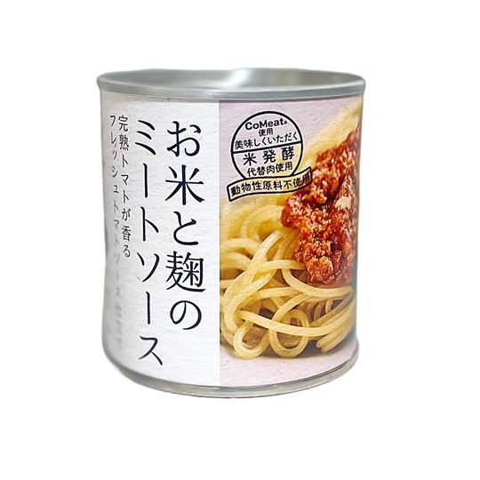 <div class='lum-box'><h4 class='fontColor_blue lum-font-size'>お米と麹のミートソース</h4></div><div class='lum-font-cnt'>トマトの旨みと「Comeat®（コミート）」の旨みが調和した、お肉を使っていない「ミートソース」。
パスタはもちろん、ドリアやタコライスなどご飯にも合います。</div>