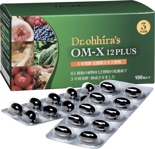 <div class='lum-box'><h4 class='fontColor_blue lum-font-size'>Dr. Ohhira's OM-X 12Plus</h4>
         </div>
         <div class='lum-font-cnt'>Our soft capsules contain a plant-based fermented extract made from 65 plant ingredients, fermented for three years with 12 strains of beneficial bacteria. Using our proprietary fermentation technology, OM-X is a THREE BIOTICS™ Supplement, containing all three biotics—probiotics, prebiotics, and postbiotics.</div>