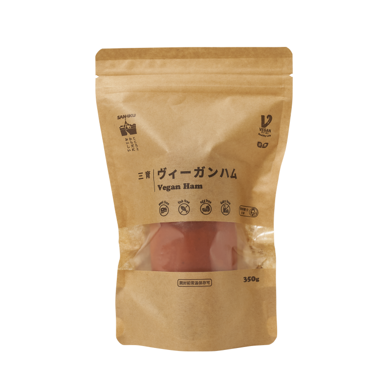 <div class='lum-box'><h4 class='fontColor_blue lum-font-size'>Vegan Ham</h4>
         </div>
         <div class='lum-font-cnt'>No meat, fish, eggs, or dairy products are used. We also do not use the five pungent vegetables. It's very easy to use, such as being able to store it at room temperature before opening, and it pairs well with Western, Japanese, and Chinese cuisine. It tastes even better when crisply fried.</div>