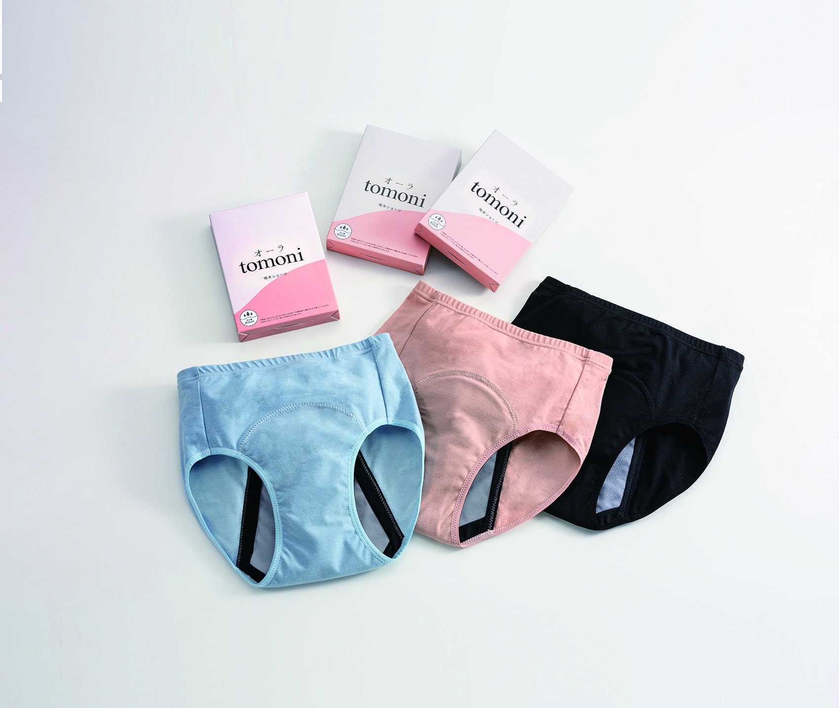 <div class='lum-box'><h4 class='fontColor_blue lum-font-size'>Aura tomoni Absorbent Shorts</h4>
         </div>
         <div class='lum-font-cnt'>Absorbent shorts born from a mother’s caring wish, featuring far-infrared warmth and excellent moisture-absorbing capability.</div>