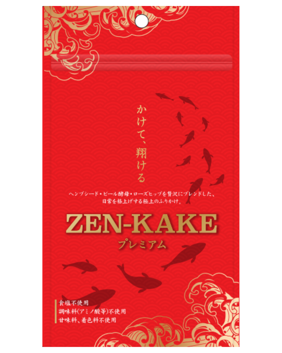 <div class='lum-box'><h4 class='fontColor_blue lum-font-size'>ZEN-KAKE Premium: A gift with a health message for someone special</h4></div>
        	 	<div class='lum-font-cnt'>ZEN-KAKE Premium is a versatile topping that concentrates the umami and nutrients of natural ingredients. Presented in elegant packaging, it makes an ideal gift conveying wishes for good health. With reduced salt and minimal additives, it pairs perfectly with Japanese, Western, and Chinese dishes. Enhanced with hemp seeds and brewer's yeast, it deliciously supports protein, mineral, and vitamin intake.</div>