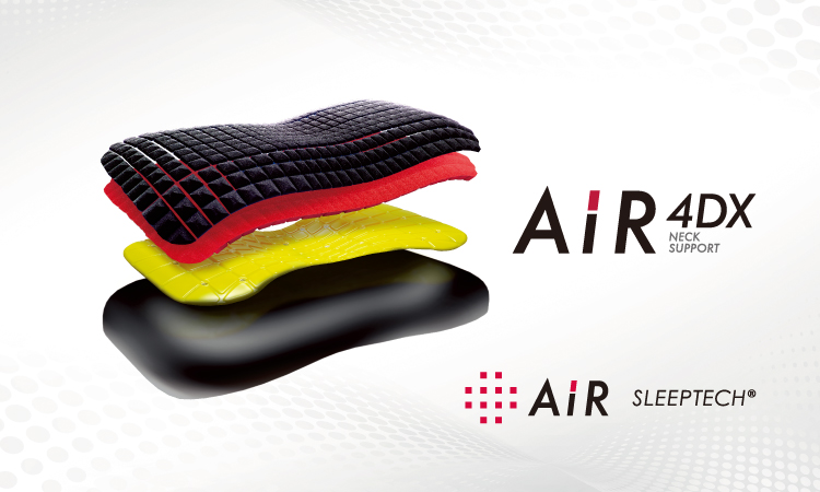 <div class='lum-box'><h4 class='fontColor_blue lum-font-size'>AiR 4DX pillow</h4></div>
        	 	<div class='lum-font-cnt'>The nishikawa “AIR 4DX Pillow” features a unique contoured structure that disperses pressure on the head and supports a natural sleeping posture. With adjustable height and a breathable design, it reduces strain on the neck and shoulders while delivering a comfortable fit. </div>