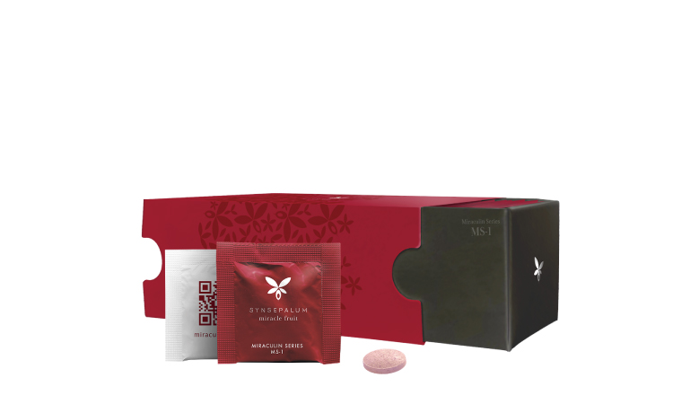 <div class='lum-box'><h4 class='fontColor_blue lum-font-size'>Taste-Modifying Active Factor Supplement “MS-1”</h4></div>
        		 <div class='lum-font-cnt'>Taste-Modifying Active Supplement MS-1 
Change your perception of sweetness! From "added sweetness" to "sweetness you can feel"
A new inner beauty supplement containing the diverse natural ingredients found in miracle fruit (86 types of nutrients* from the fruit pulp), as well as spore-forming lactic acid bacteria and vitamin C.
Enjoy this "sensory sweetener" that utilizes your sense of taste to create a sweet sensation without relying on conventional or artificial sweeteners.
</div>