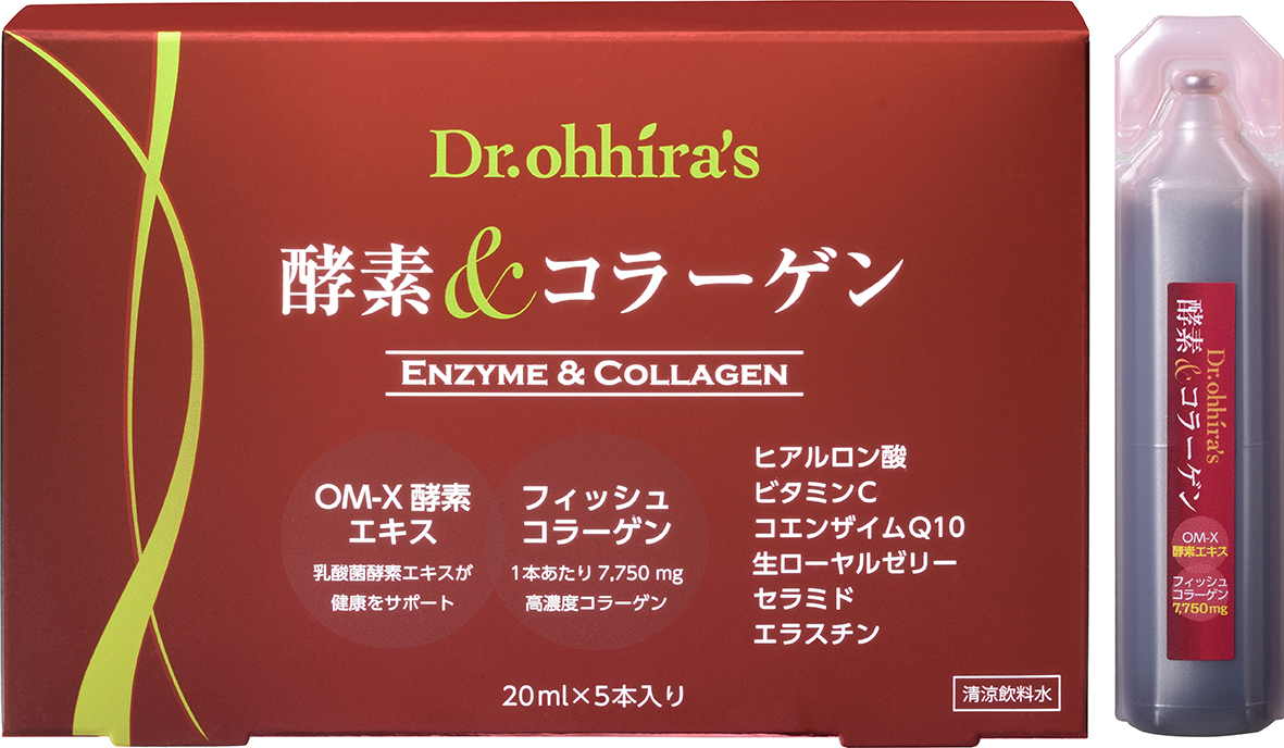 <div class='lum-box'><h4 class='fontColor_blue lum-font-size'>Dr. Ohhira's OM-X+Collagen</h4></div>
        		 <div class='lum-font-cnt'>This collagen drink contains highly absorbable low-molecular fish collagen and tripeptide-containing collagen, delivering 7,750 mg of collagen peptides in just 20 mL. It is also formulated with beauty-supporting ingredients such as plant-based fermented extract, cherry blossom extract, ceramide, hyaluronic acid, elastin, vitamin C, and raw royal jelly.</div>