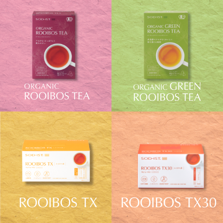 <div class='lum-box'><h4 class='fontColor_blue lum-font-size'>ルイボスティー、グリーンルイボスティー、ルイボス濃縮粉末エキス</h4></div><div class='lum-font-cnt'>グレードの高い茶葉を採用。
ミネラルを豊富に含み、濃厚で深みのある味わいが特徴。
毎日の健康茶にいかがですか？</div>