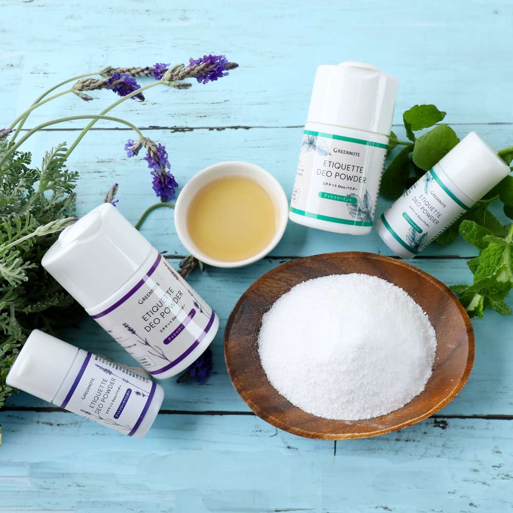 <div class='lum-box'><h4 class='fontColor_blue lum-font-size'>Etiquette Deo powder</h4></div>
        		<div class='lum-font-cnt'>For serious body and sweat odor complexes. No chemical ingredients such as aluminum compounds, preservatives, synthetic fragrances, or alcohol are used. Made with 100% natural ingredients, it firmly suppresses odor-causing ingredients using only baking soda and natural herbs. It suppresses odors all day long, so you don't have to worry about unpleasant odors.</div>