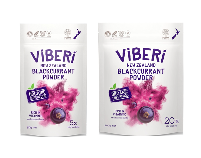 <div class='lum-box'><h4 class='fontColor_blue lum-font-size'>【Retail】ViBERi Organic Blackcurrant Powder 200g (10g * 20 Sachets)</h4></div>
        		<div class='lum-font-cnt'>Freeze dried Organic Blackcurrant Powder direct from growers in New Zealand. Blackcurrants are rich in anthocyanins and Vitamin C - in fact, they contain nearly 4x as much Vitamin C as oranges. This blackcurrant powder comes in small 10g sachet, perfect for taking with you and easy to keep fresh. Simply add to yoghurt, smoothies, cereal or pancake mix. For recovery from exercise or physical excursion, 10g is recommended. For everyday use and anti-ageing benefits, 5g per day is ideal.</div>