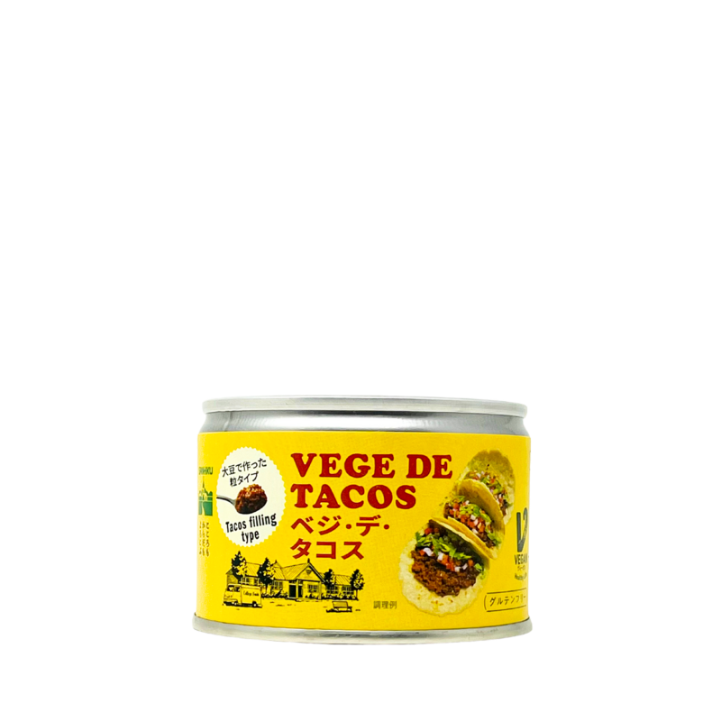 <div class='lum-box'><h4 class='fontColor_blue lum-font-size'>VEGE DE TACOS 180g</h4></div>
        	 <div class='lum-font-cnt'>This plant-based taco meat is made entirely from plant ingredients. Simply mix it in to make tacos. Top with chopped lettuce, tomato, and cheese to enjoy as tacos with tortillas, or serve over rice as taco rice for an even tastier meal. Gluten-free.
</div>