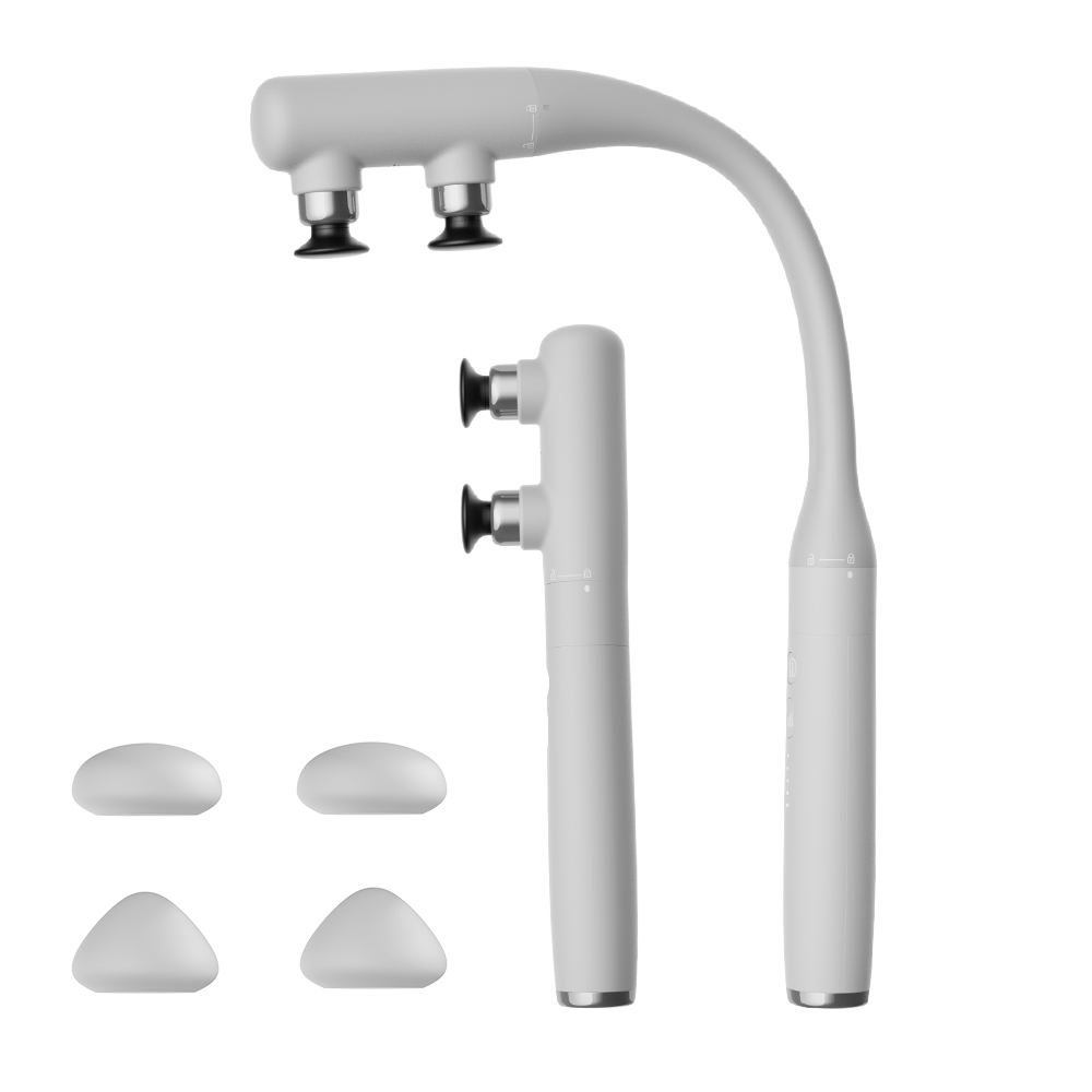 <div class='lum-box'><h4 class='fontColor_blue lum-font-size'>スワンネックダブルヘッド　マッサージガン</h4></div><div class='lum-font-cnt'>材質：ABS
運転時間：10分間
無負荷時連続稼働時間：約2.5時間
充電時間：約2.5時間
バッテリー容量：2000mAh
マッサージヘッド：4種類
5段間のモーターの回転速度：1600‐1800‐2000‐2250‐2500rpm
ストローク：8mm パワー：約70N 本体の重さ：0.57㎏</div>